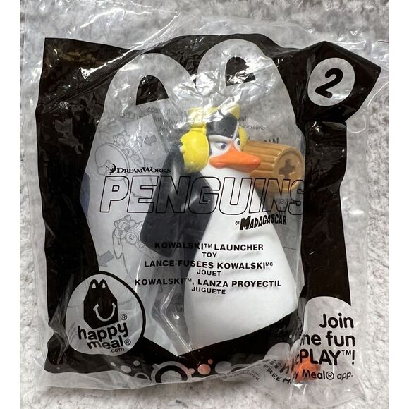 McDonald's Other - 2014 Penguins of Madagascar McDonalds Happy Meal Toy - Kowalski Launcher #2 NIP